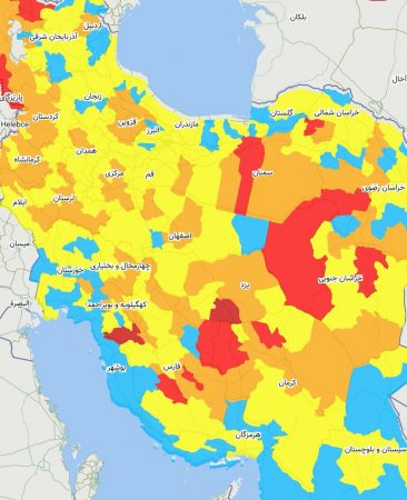 وضعیت ۱۵ شهرستان خوزستان از لحاظ کرونا آبی شد