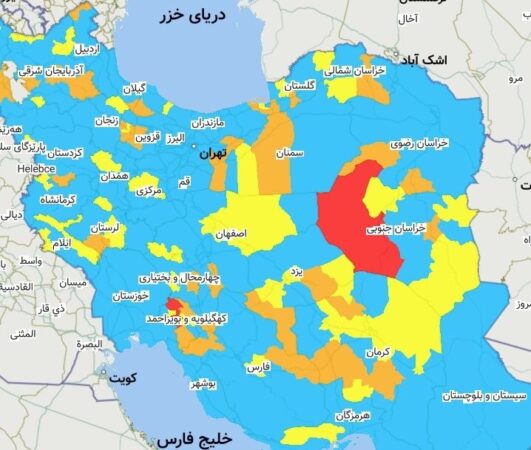 خوزستان در رنگ بندی جدید کرونایی همچنان آبی است