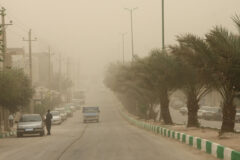 توده گرد و خاک در راه خوزستان