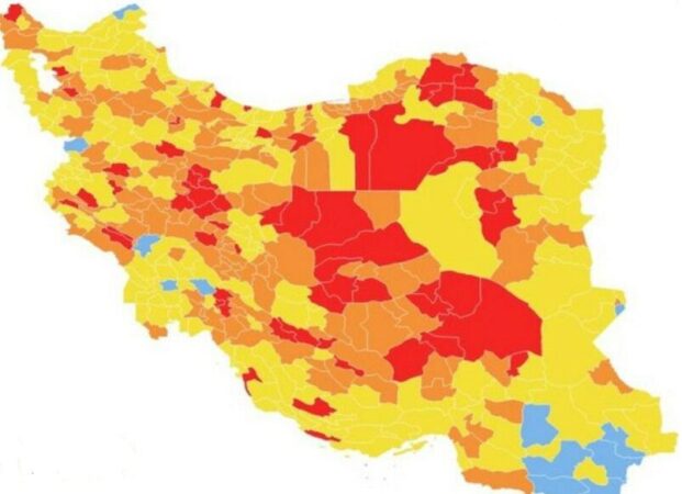 بیشتر نقاط خوزستان زرد کرونایی شد