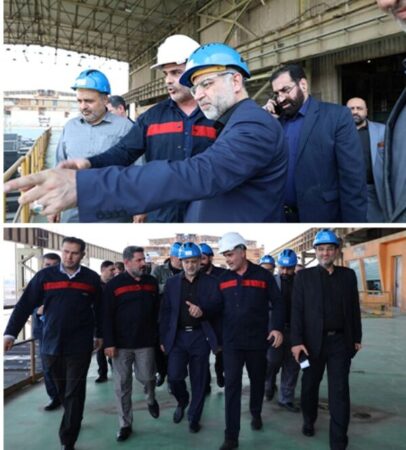 سرپرست وزارت تعاون کار و رفاه اجتماعی وضعیت کارخانه فولاد اکسین خوزستان را بررسی کرد
