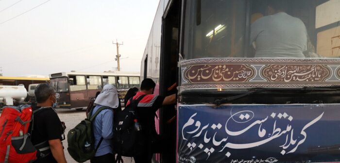 ۲۵ دستگاه اتوبوس برون استانی برای انتقال زایران اربعین از چذابه آماده شد