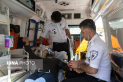 تصادف اتوبوس و کامیون در اندیمشک ۲ کشته و ۲۳ مصدوم بر جای گذاشت