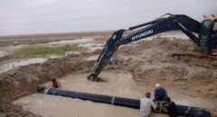 رفع شکستگی خط لوله انتقال آب به شهرستان هندیجان